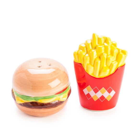 Salt and Pepper Shaker Set - Burger and Fries