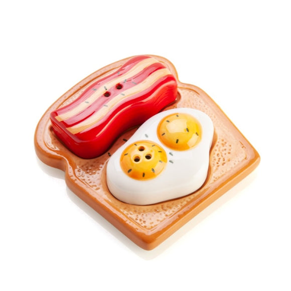 Salt and Pepper Shaker Set - Bacon and Eggs