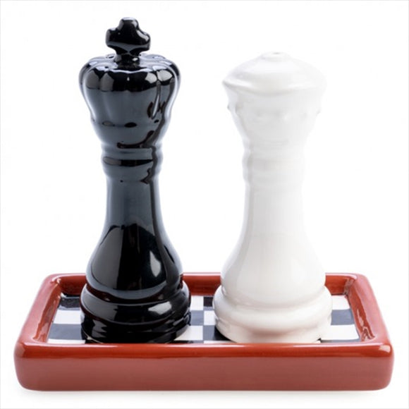 Salt and Pepper Shaker Set - Chess Pieces