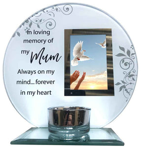 Mum Remembrance Candle Holder & Photo Frame