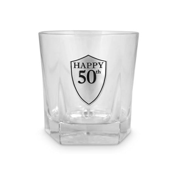 50th birthday whisky glass