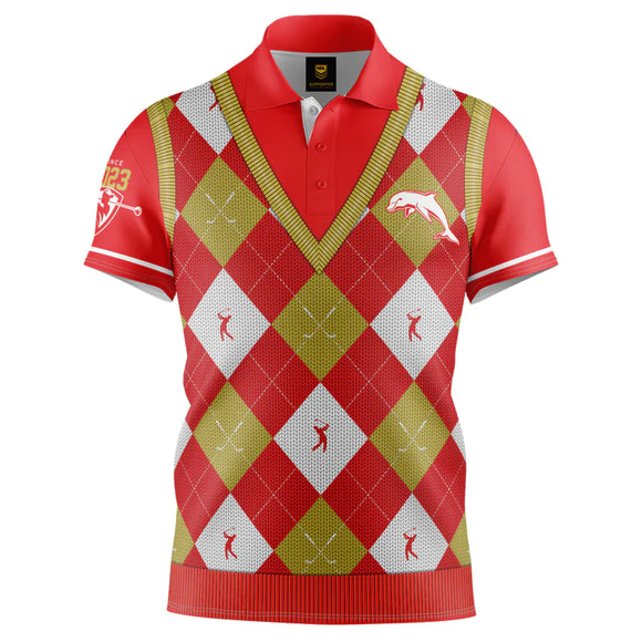 NRL Redcliffe Dolphins Fairway Golf Polo Shirt