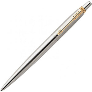 Jotter Ballpoint Pen - Parker - Stainless Steel with Gold Trim