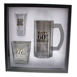 Happy Birthday Gift Pack - Shot Glass, Beer Stein & Scotch Glass